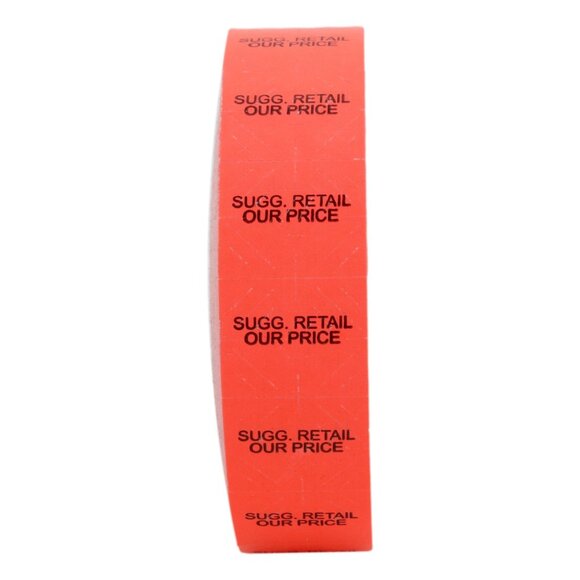Monarch Series 1100 Senso Labels "Sugg Retail Our Price" Stickers Orange - Picture 3 of 3